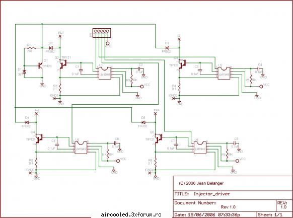 injectie benzina ... adaptare flat4 schema driver circuit patru injectoare .....cu aceasta schema