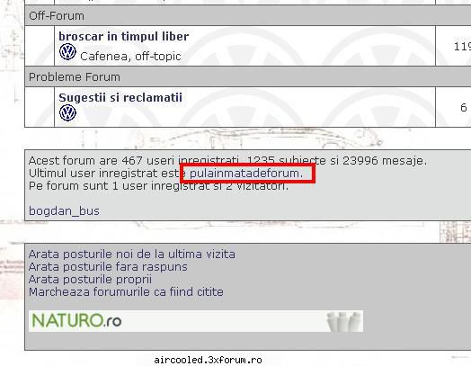 aham ... un frustrat cum va doriti forumul?