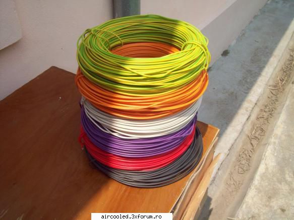 cabluri diverse noi iata cablurile 1,5 mm2. cele 2,5 sunt intr-o gama mai mica culori: negru si, sniper