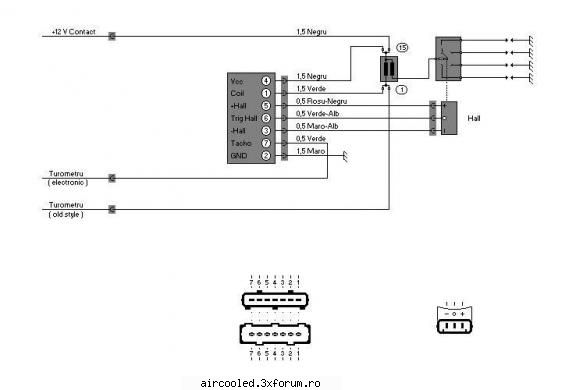 Schema electrica la aprinerea elctronica de VW 1600 CT - si o schema. tine cont de numerotarea - TEHNIC