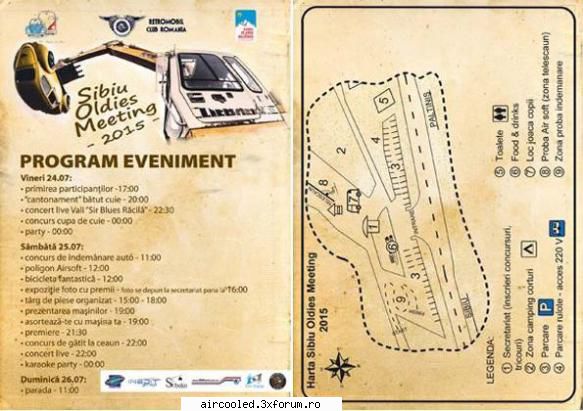 Sibiu Oldies Meeting 2015, editia a VI-a - Iata programul si harta locatiei - CALATORII si INTALNIRI