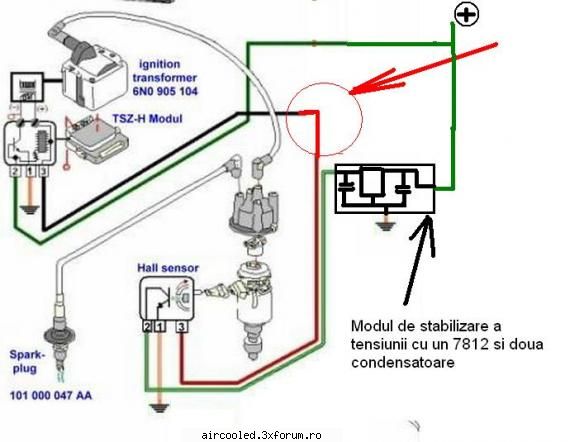 adaptare aprindere tranzistorizata de pe golf - si iata modificarea facuta de mine dupa schema - TUTORIALE