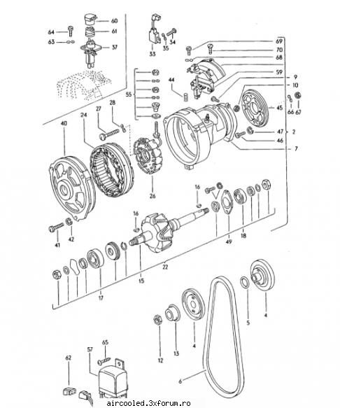 alternator - E --- rulmentul dinspre pulie diametrul interior - TEHNIC