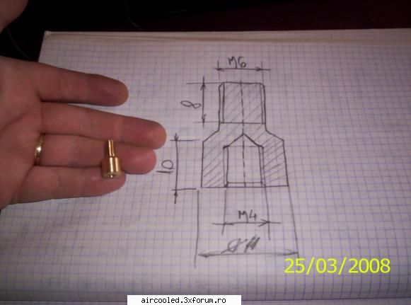 construirea unui termostat - schita piesei de legatura dintre elementul termic - TUTORIALE