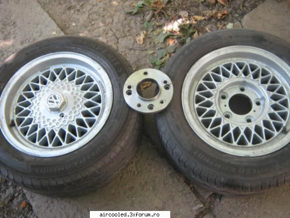 vind kit 4 jante magneziu / 15 cu 5x130 , cu flanse de adaptare 4x130 , cu toate prezoanele necesare