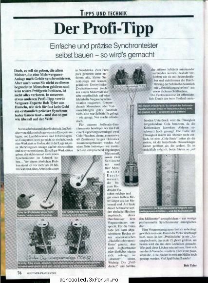 vacumetru-sincrotester - sincro-test pentru brotaci - SCULE SI DISPOZITIVE